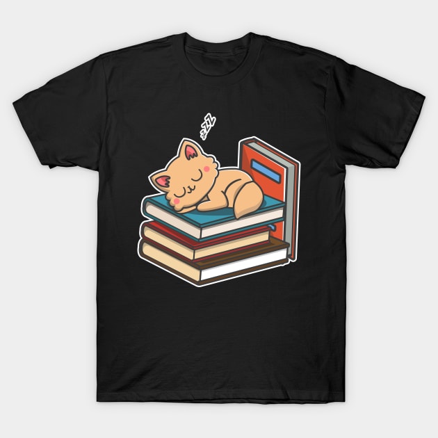 Cat design gifts for women Cats and Books product T-Shirt by theodoros20